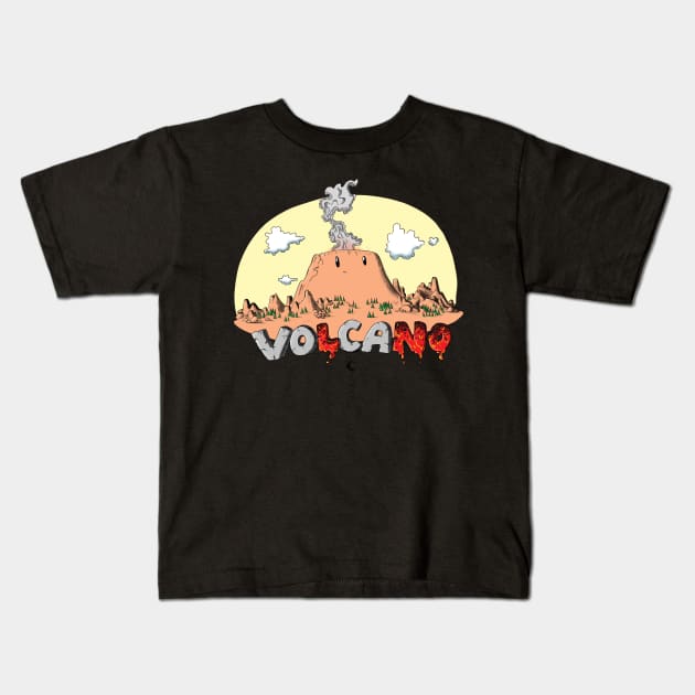 Volcano! Kids T-Shirt by Moo-SB